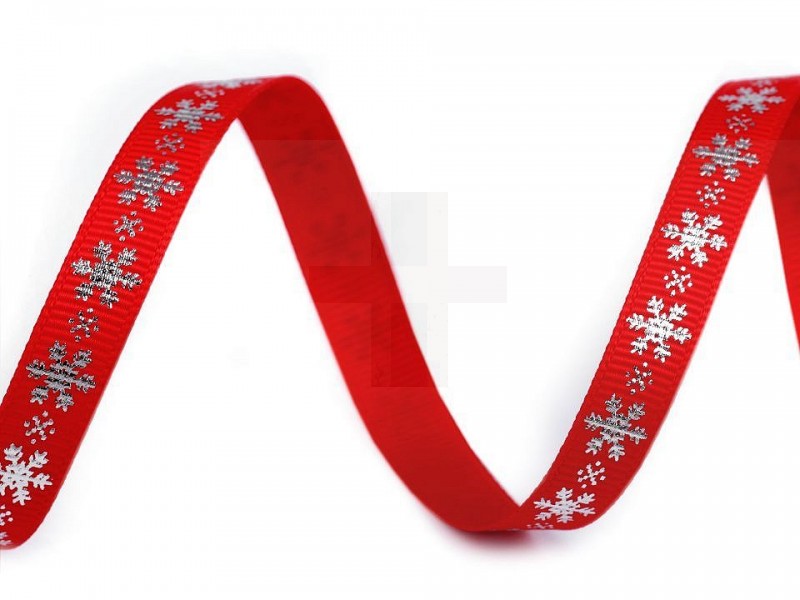 Ripsband Schneeflocken - 5 Meter Geschenke einpacken