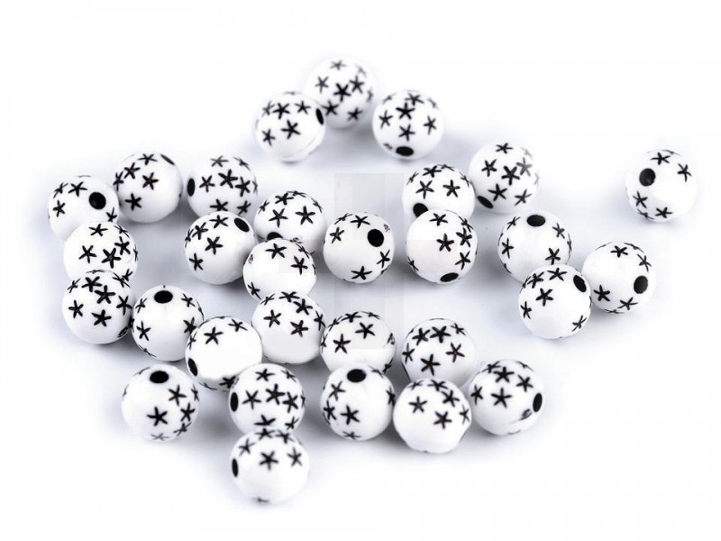 Kunststoffperlen mit Sternen - 75 St./Packung Perlen,Einfädelmaterial