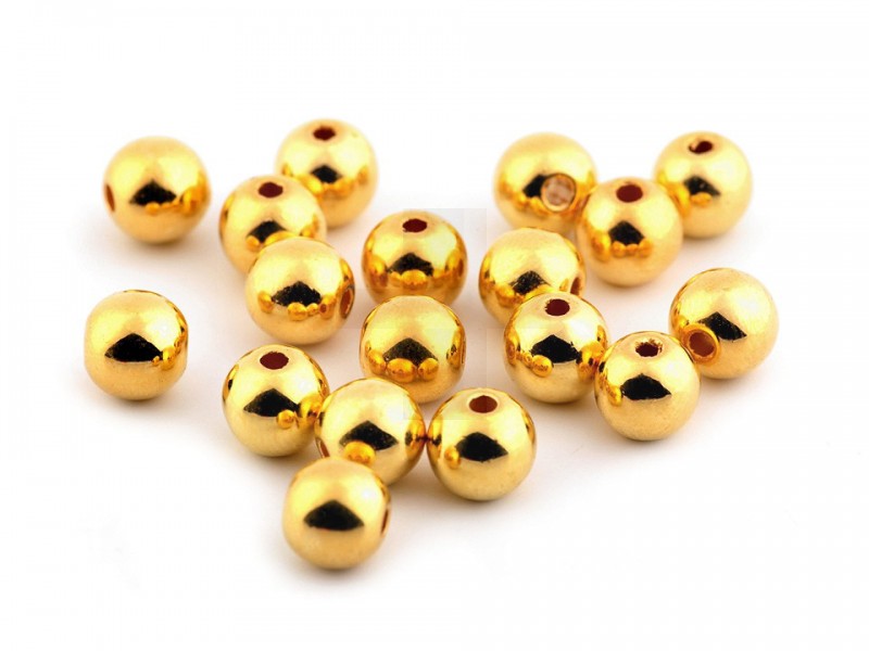 Wachsperlen aus Kunststoff Glance Metalic - 80 St. Perlen,Einfädelmaterial