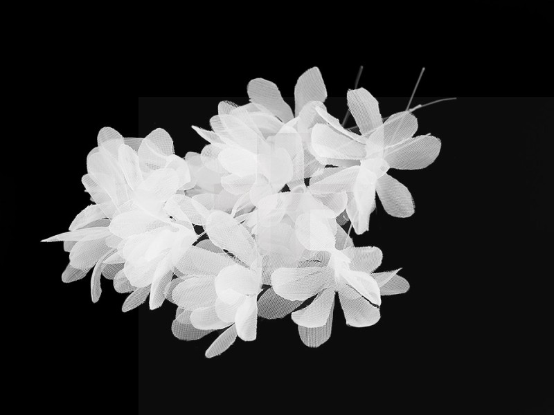 Monofilblumen für Hochzeitsdeko - 5 St./Packung Blumen, Federn