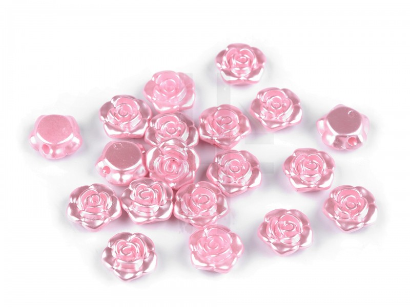 Wachsperlen aus Kunststoff Rosen - 20 St./Packung Perlen,Einfädelmaterial