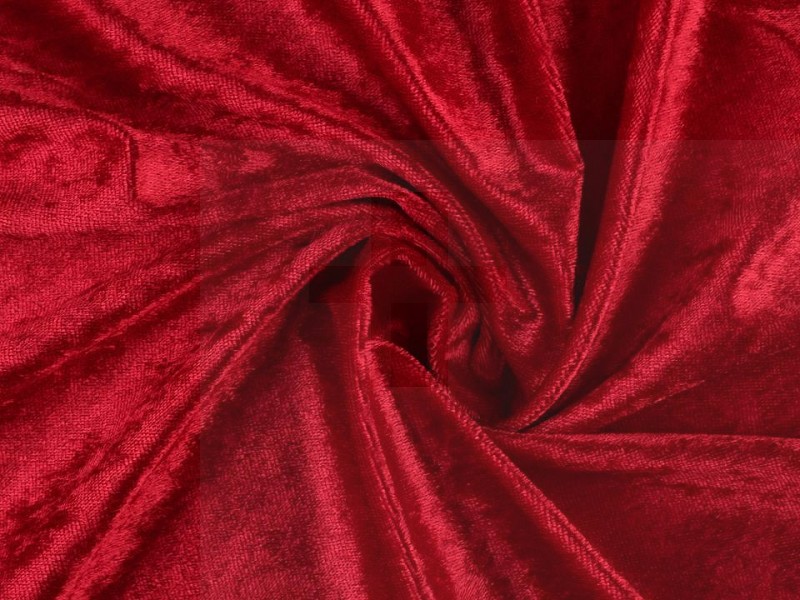 Elastischer Samt glänzend - Rot Samt, Fleece, Microplüsch