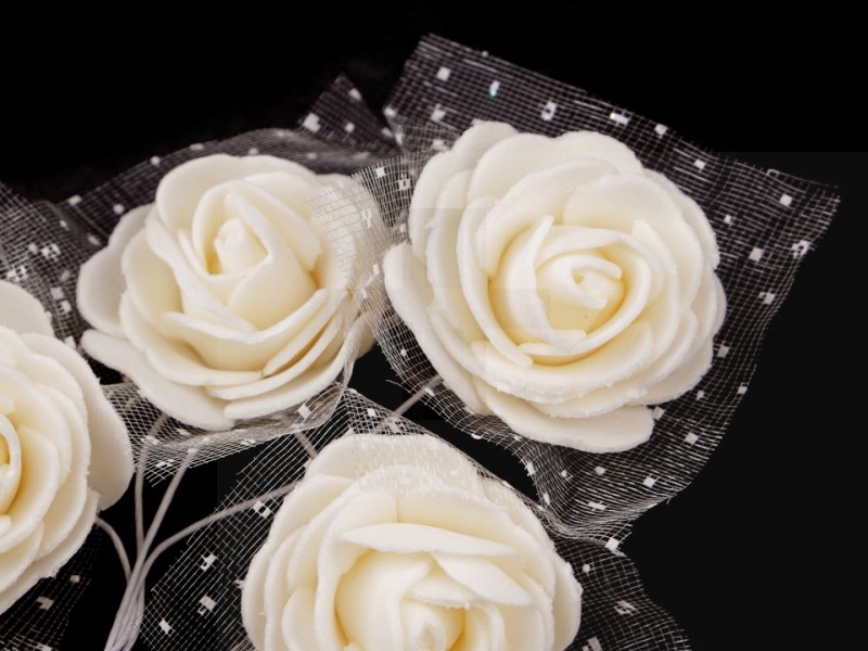 Rose aus Schaumstoff auf Draht Hochzeit Dekoration