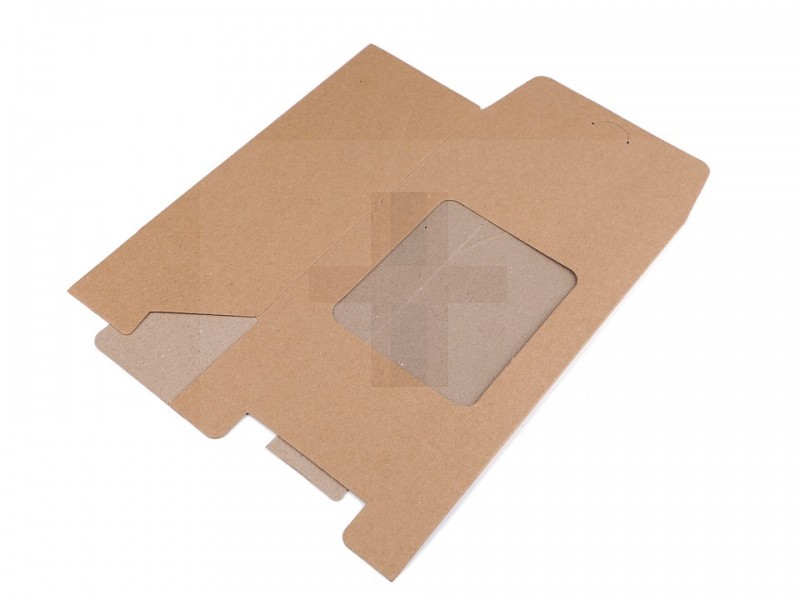  Papierschachtel mit Fenster natural - 10 St./Packung Boxen, Säckchen
