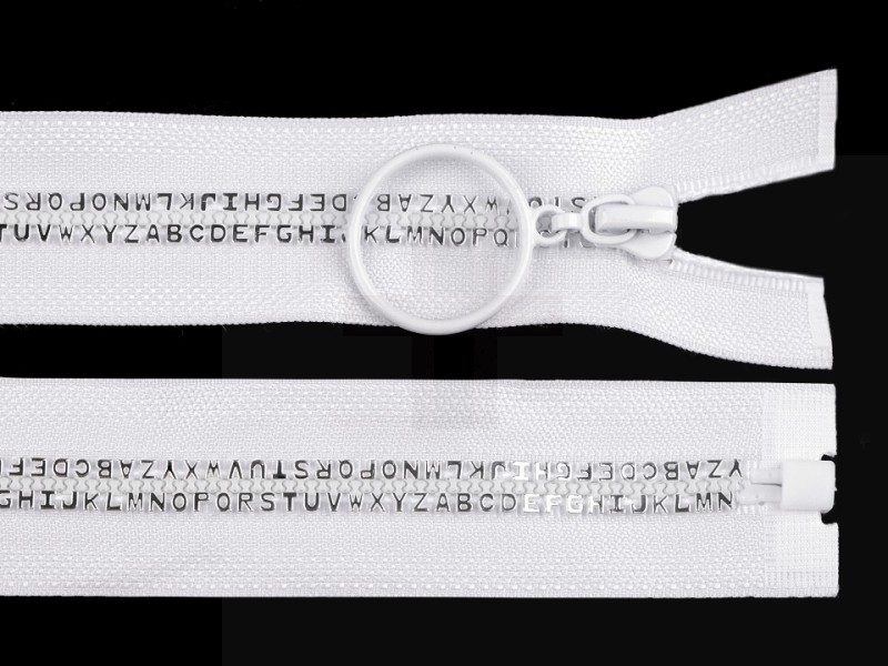 Knochen Reißverschluss Buchstaben - 70 cm Reiß-,Klettverschlüsse