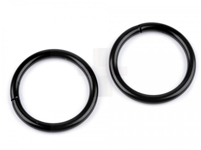 Ring schwarz - 10 St./Packung Kurzwaren aus Metall