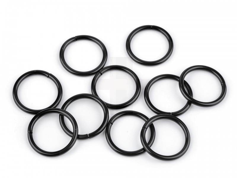 Ring schwarz - 10 St./Packung Kurzwaren aus Metall