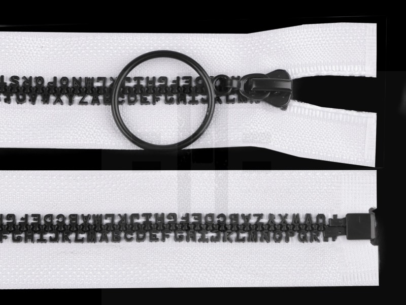 Knochen Reißverschluss Buchstaben - 50 cm Reiß-,Klettverschlüsse