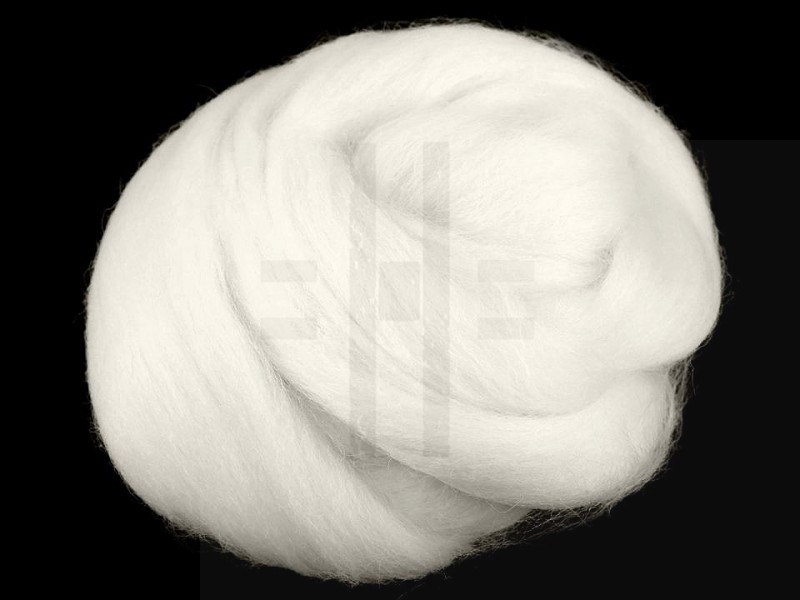 Schafwolle gekämmt schneeweiß - 20 gr. Füll-,  Requisitenmaterial