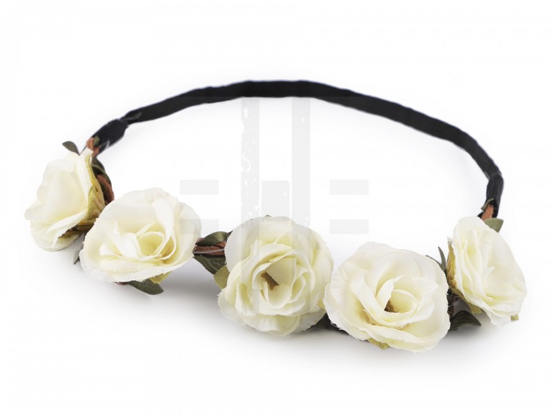 Elastisches Haarband mit Blumen