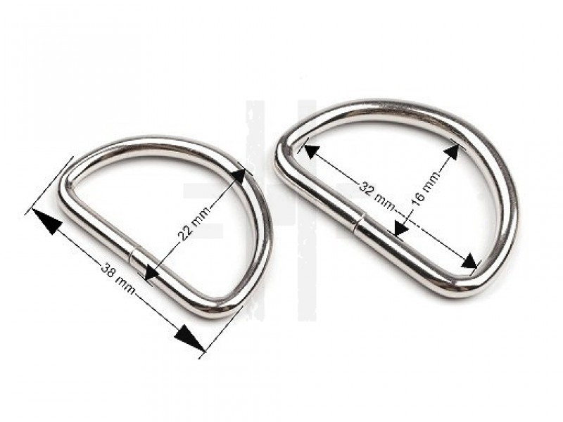 D-Ring Breite 32 mm - 10 St. Kurzwaren aus Metall