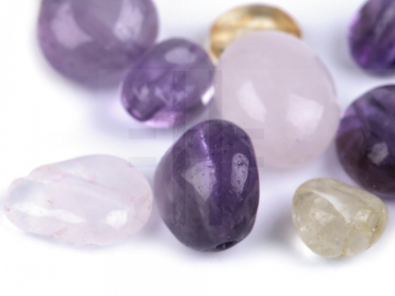 Synthetic Mineral Beads Agate, Rose Quartz, Amethyst, Citrine, irregular shapes Mineral, echte Perlen