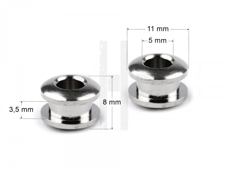 Öse zum Schrauben für Lederware Innen- 5 mm - 10 Set Kurzwaren aus Metall