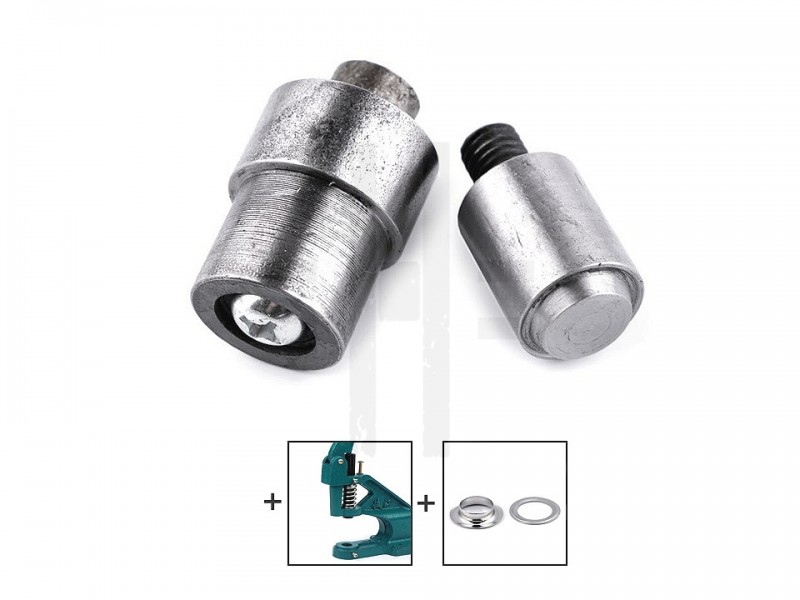Aufsatz zum Nieten von glänzenden Ösen - 12 mm Kurzwaren aus Metall