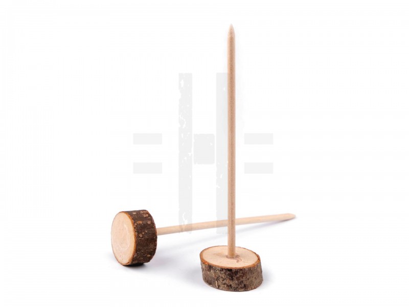 Holzständer 16 cm - 2 St./Packung Holz,Glas Dekozubehör