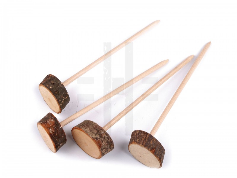 Holzständer 16 cm - 2 St./Packung Holz,Glas Dekozubehör
