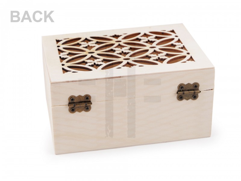Holzbox zum Verzieren - 10 x 14 cm Holz,Glas Dekozubehör