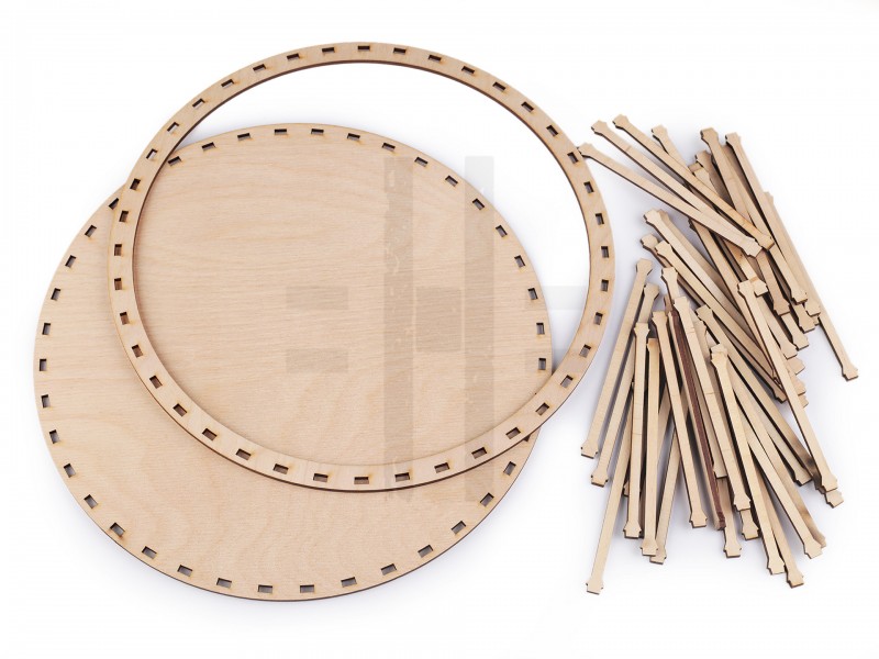 Holz-Rohling für geflochtenen Korb - 25 cm Holz,Glas Dekozubehör Holz-Rohling für geflochtenen Korb - 25 cm Holz,Glas Dekozubehör