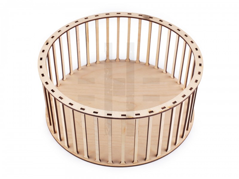 Holz-Rohling für geflochtenen Korb - 25 cm Holz,Glas Dekozubehör Holz-Rohling für geflochtenen Korb - 25 cm Holz,Glas Dekozubehör