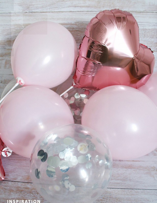 Aufblasbare Luftballons mit Konfetti - Set Hochzeit Dekoration