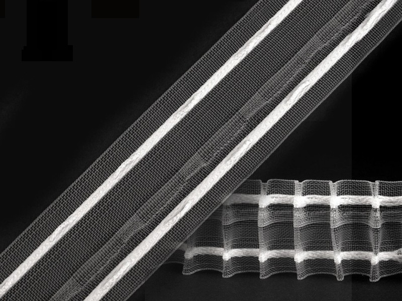 Gardinenband Bleistiftfalten - 50 m Gummibänder