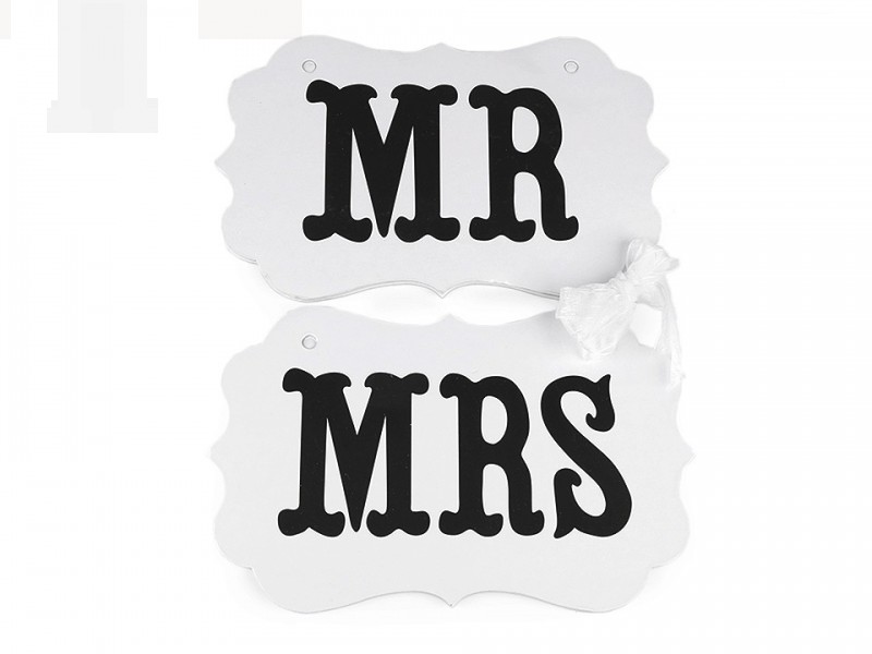 Hochzeitsschilder MR und MRS zum Aufhängen