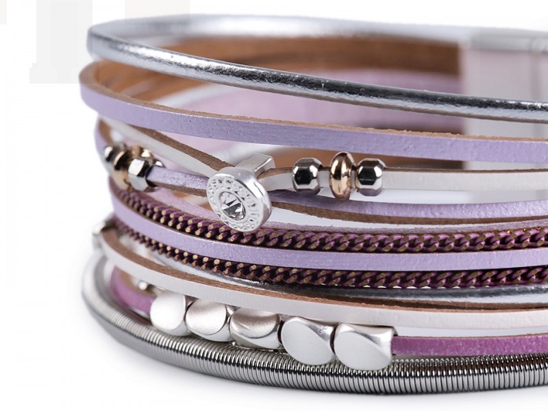 Armband mit Perlen - Lila Armbänder, Ringe