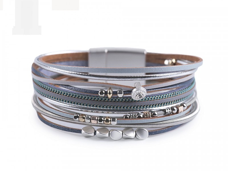 Armband mit Perlen - Grau Armbänder, Ringe