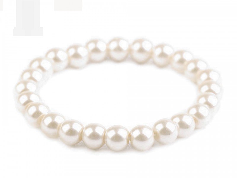 Perlenarmband - Ecru Armbänder, Ringe