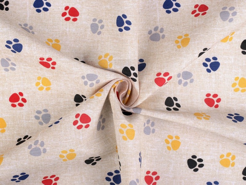 Decorative Fabric Loneta Paws Polyesterstoffe, Mischfaser