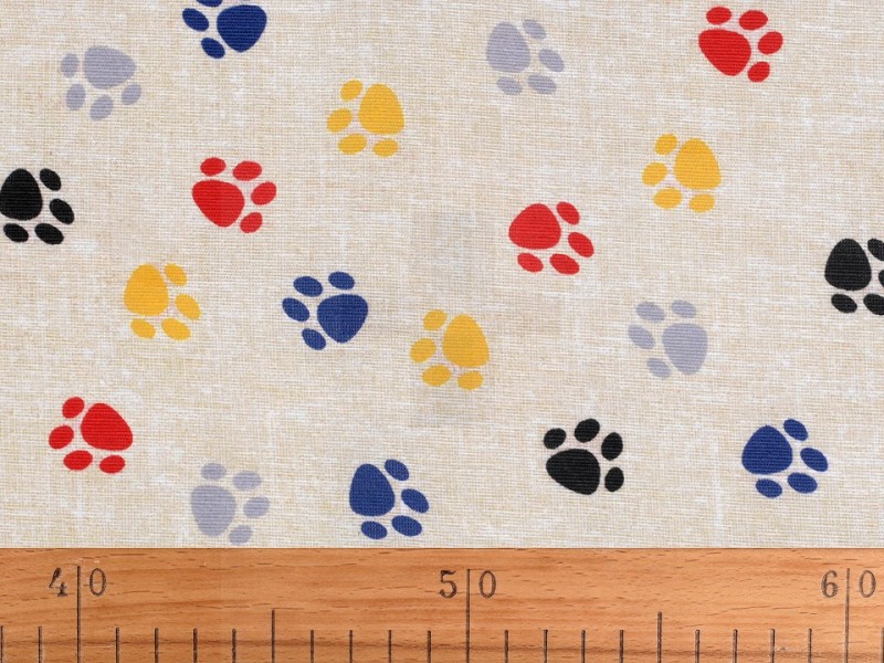 Decorative Fabric Loneta Paws Polyesterstoffe, Mischfaser