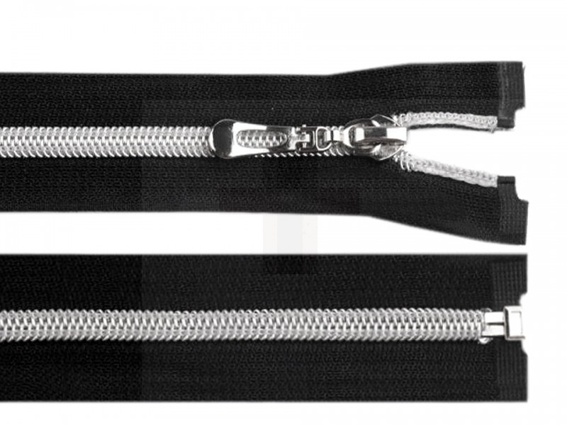 Reißverschluss Metallschiene - 70 cm Reiß-,Klettverschlüsse