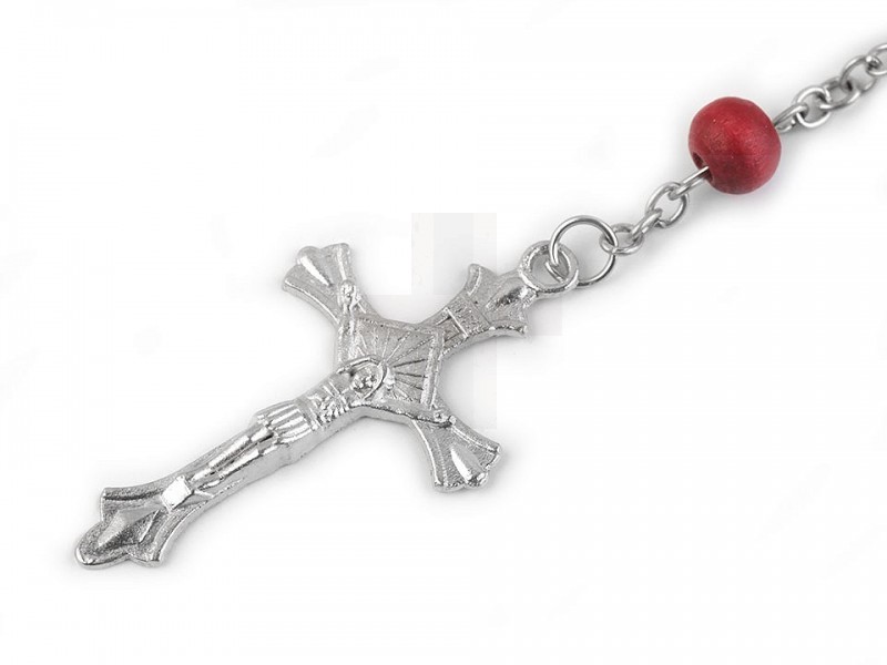 Rosenkranz aus Holzperlen Halskette