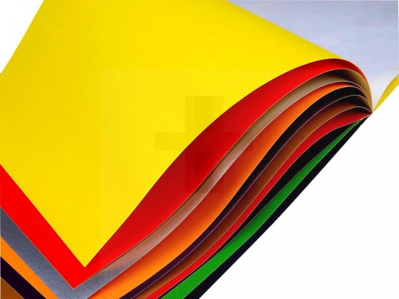 Papier selbstklebend verschiedene Farben - 10St./Packung Papier,Zellophan,Folie