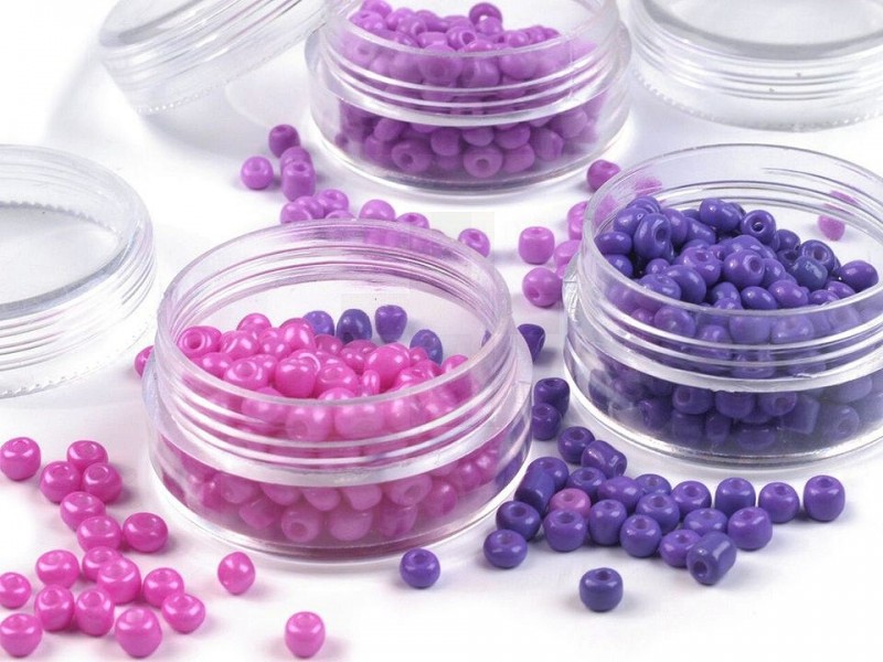 Roccailes Glasperlen Mix  14 g - 24 Farben Perlen,Einfädelmaterial