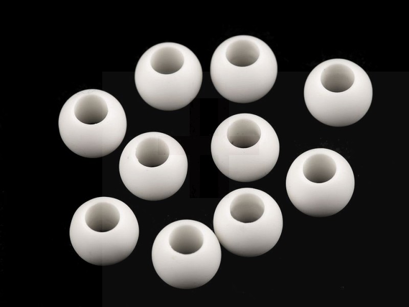 Großlochperlen aus Kunststoff matt - 20 St./Packung Perlen,Einfädelmaterial
