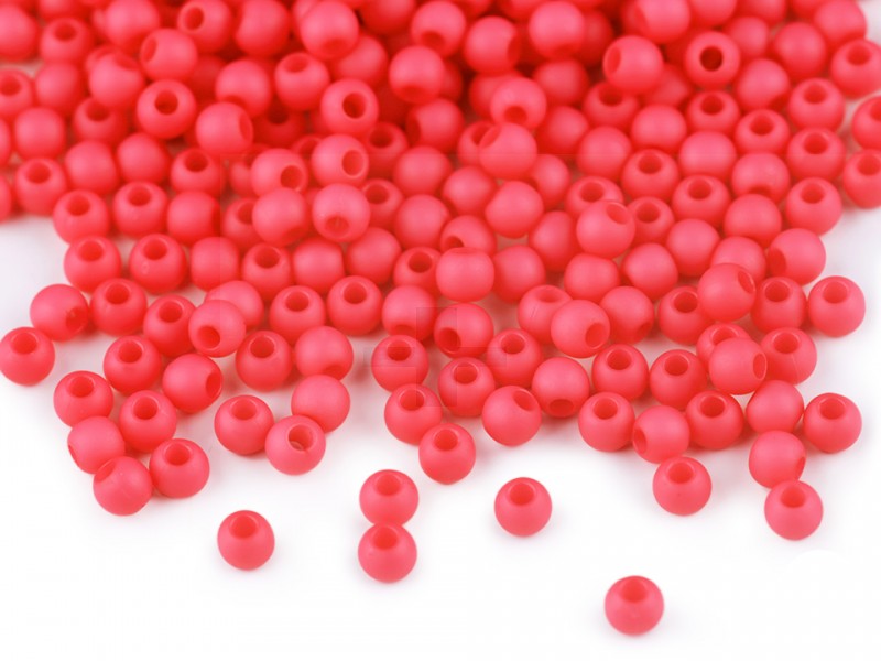 Kunststoffperlen matt - 20 gr./Packung Perlen,Einfädelmaterial