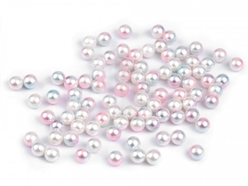 Perlen/Kugeln lochlose Nieten vielfarbig - 10 gr./Packung Perlen,Einfädelmaterial