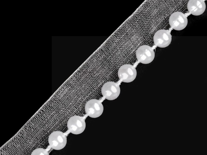 Paspelband mit Perlen - 9 Meter Bänder,Borten