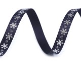 Ripsband Schneeflocken - 5 Meter Geschenke einpacken