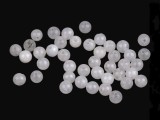 Mineralperlen Achat weiß matt- 46 St./Packung Mineral, echte Perlen