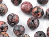   Mineralperlen Leopardenjaspis - 10 St./Packung Mineral, echte Perlen