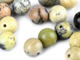 Mineralperlen Jaspis gelb  - 10 St./Packung Perlen,Einfädelmaterial