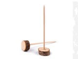 Holzständer 16 cm - 2 St./Packung Holz,Glas Dekozubehör