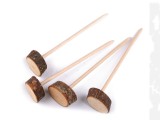 Holzständer 16 cm - 2 St./Packung Holz,Glas Dekozubehör