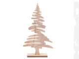      Weihnachtsbaum aus Holz mit Glitzer - 26,5 cm