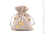    Geschenkbeutel metallische Sterne  - 10x13 cm Boxen, Säckchen