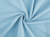 Velvet strukturiert einfarbig - Hellblau Samt, Fleece, Microplüsch