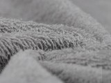 Frotteestoff beidseitig - Grau Samt, Fleece, Microplüsch