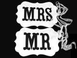 Hochzeitsschilder MR und MRS zum Aufhängen